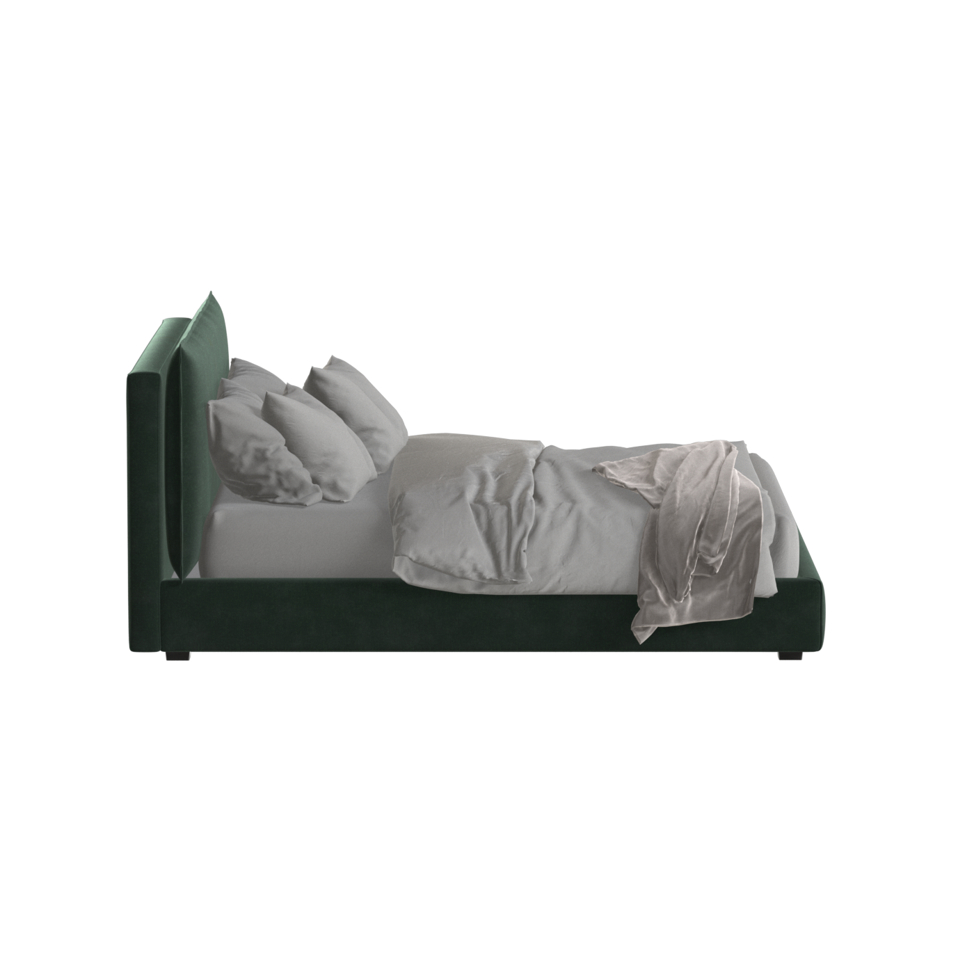 Thea Upholstered Double Bed with Clean Headboard