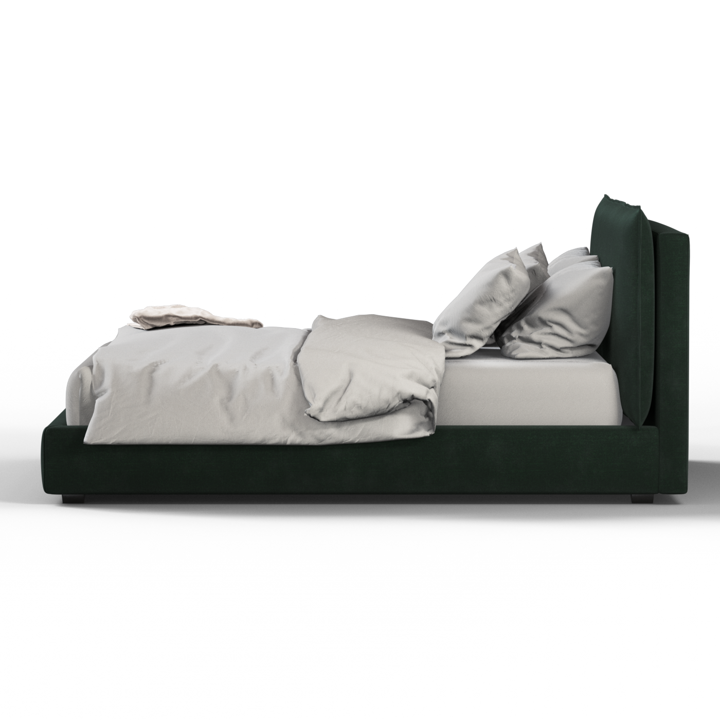 Thea Upholstered Double Bed with Clean Headboard