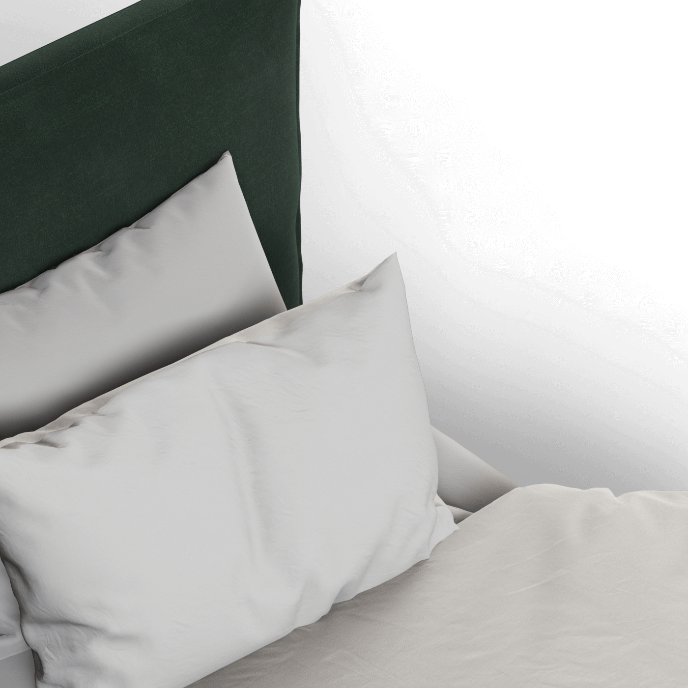 Thea Upholstered Double Bed with Clean Headboard