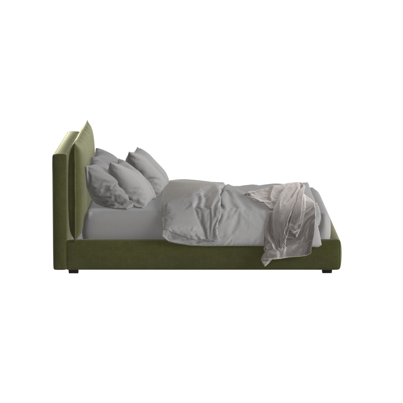 Thea Upholstered Double Bed with Clean Headboard
