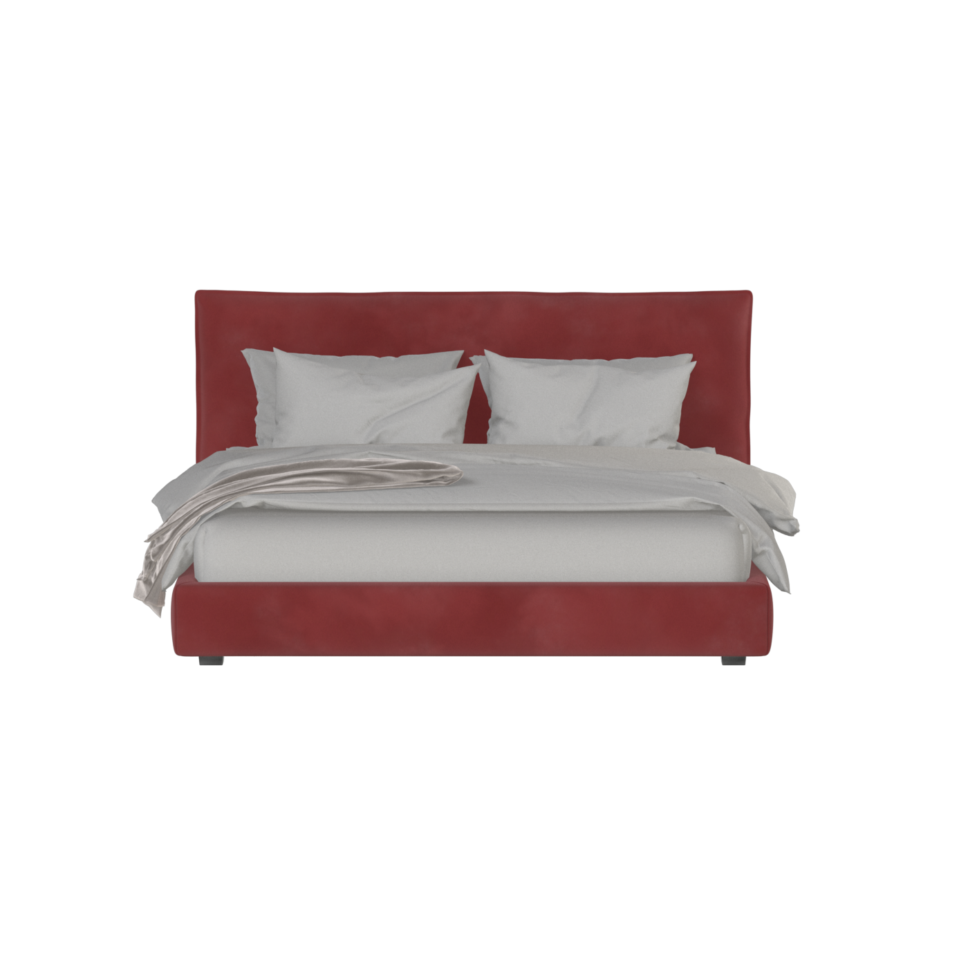 Thea Upholstered Double Bed with Clean Headboard