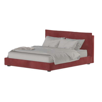 Thea Upholstered Double Bed with Clean Headboard