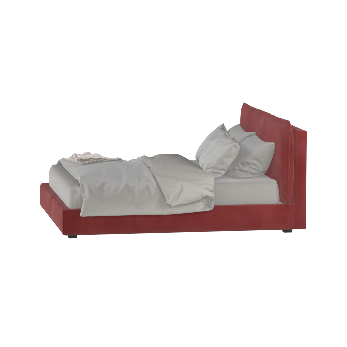 Thea Upholstered Double Bed with Clean Headboard