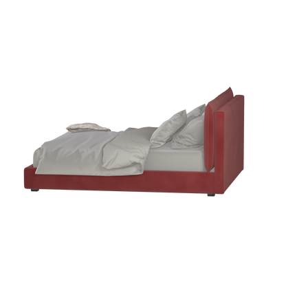 Thea Upholstered Double Bed with Clean Headboard