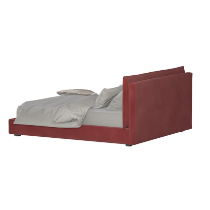 Thea Upholstered Double Bed with Clean Headboard