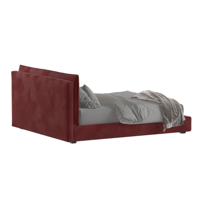 Thea Upholstered Double Bed with Clean Headboard