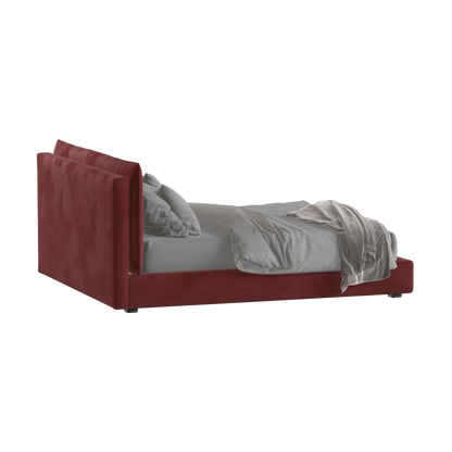 Thea Upholstered Double Bed with Clean Headboard