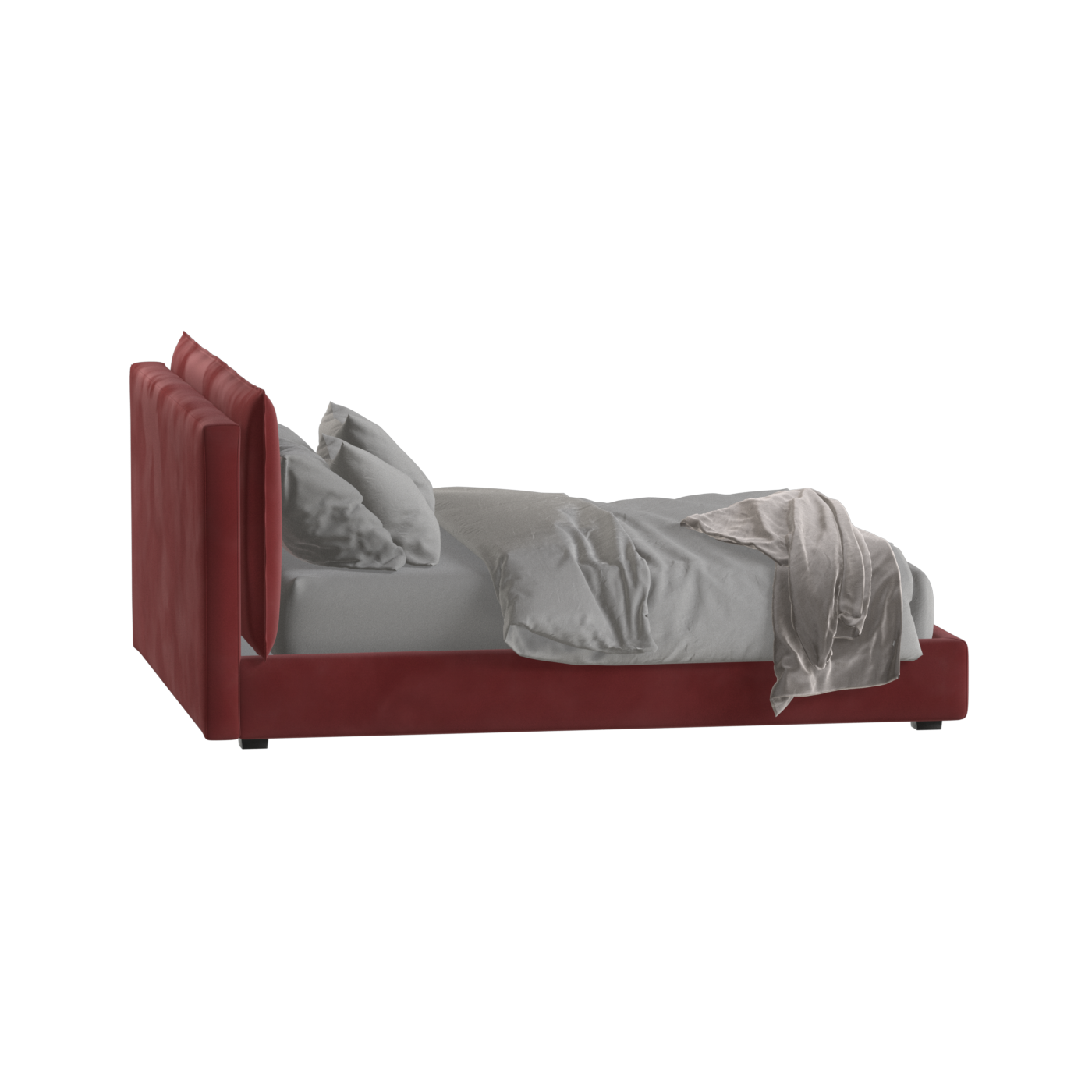 Thea Upholstered Double Bed with Clean Headboard