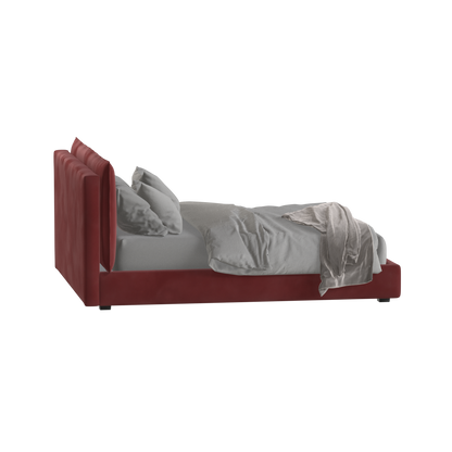 Thea Upholstered Double Bed with Clean Headboard