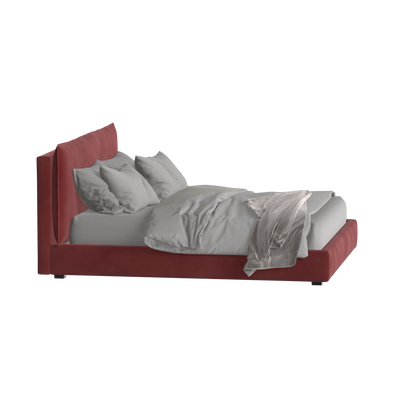 Thea Upholstered Double Bed with Clean Headboard
