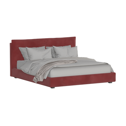 Thea Upholstered Double Bed with Clean Headboard