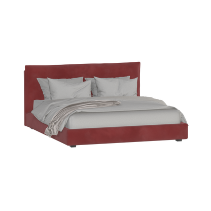 Thea Upholstered Double Bed with Clean Headboard