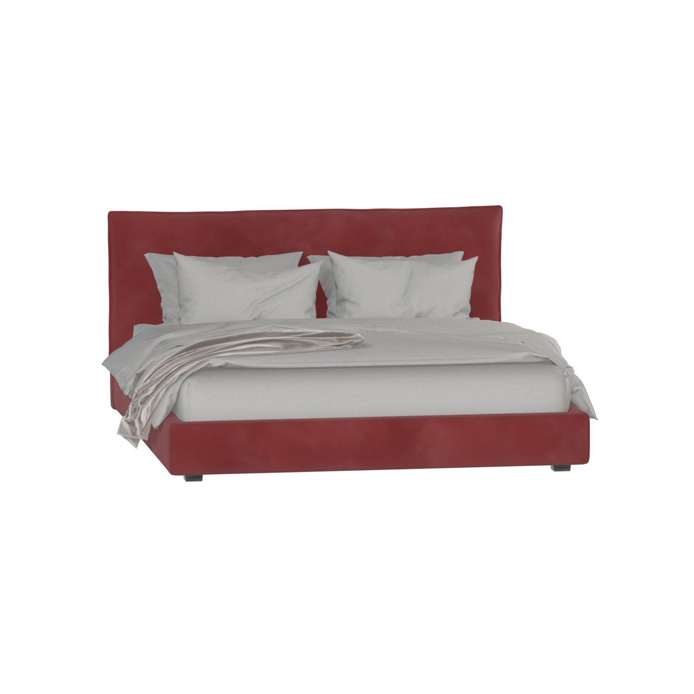 Thea Upholstered Double Bed with Clean Headboard