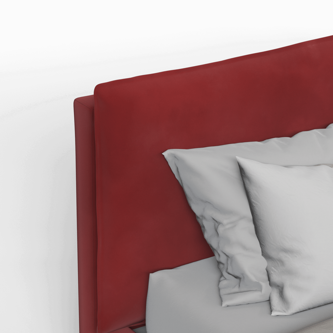 Thea Upholstered Double Bed with Clean Headboard