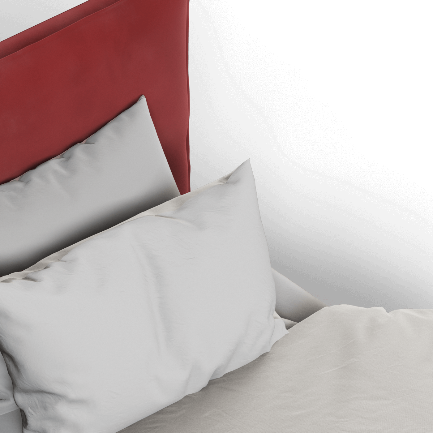 Thea Upholstered Double Bed with Clean Headboard