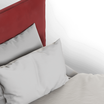 Thea Upholstered Double Bed with Clean Headboard