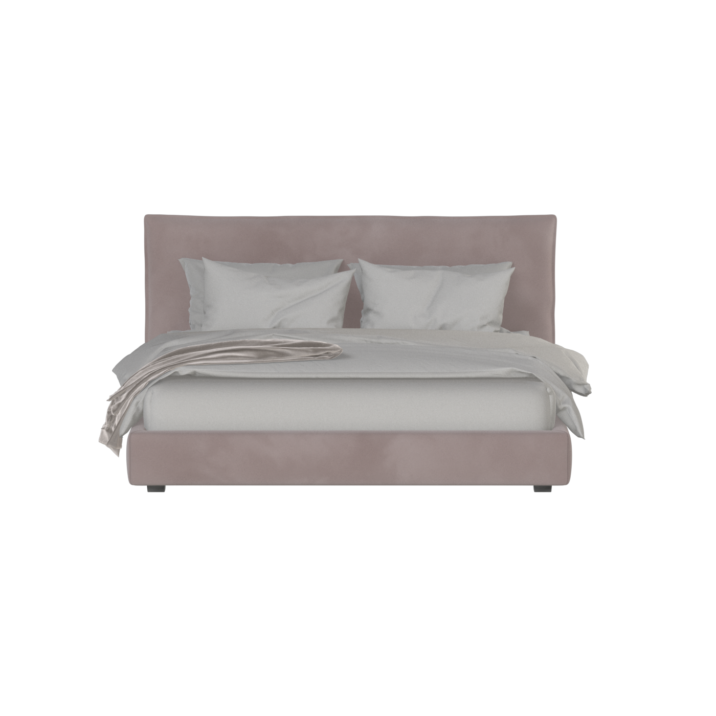 Thea Upholstered Double Bed with Clean Headboard