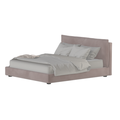 Thea Upholstered Double Bed with Clean Headboard