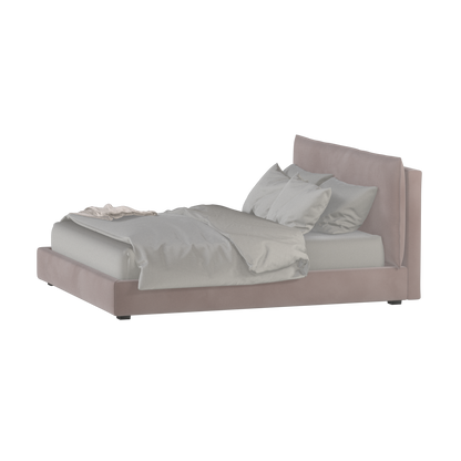 Thea Upholstered Double Bed with Clean Headboard
