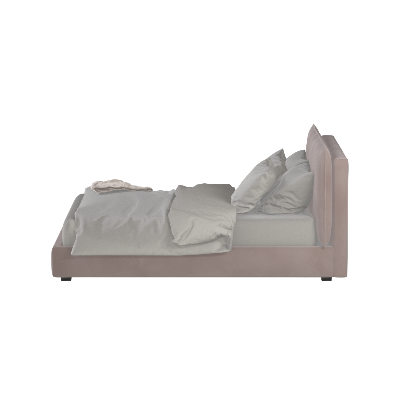 Thea Upholstered Double Bed with Clean Headboard