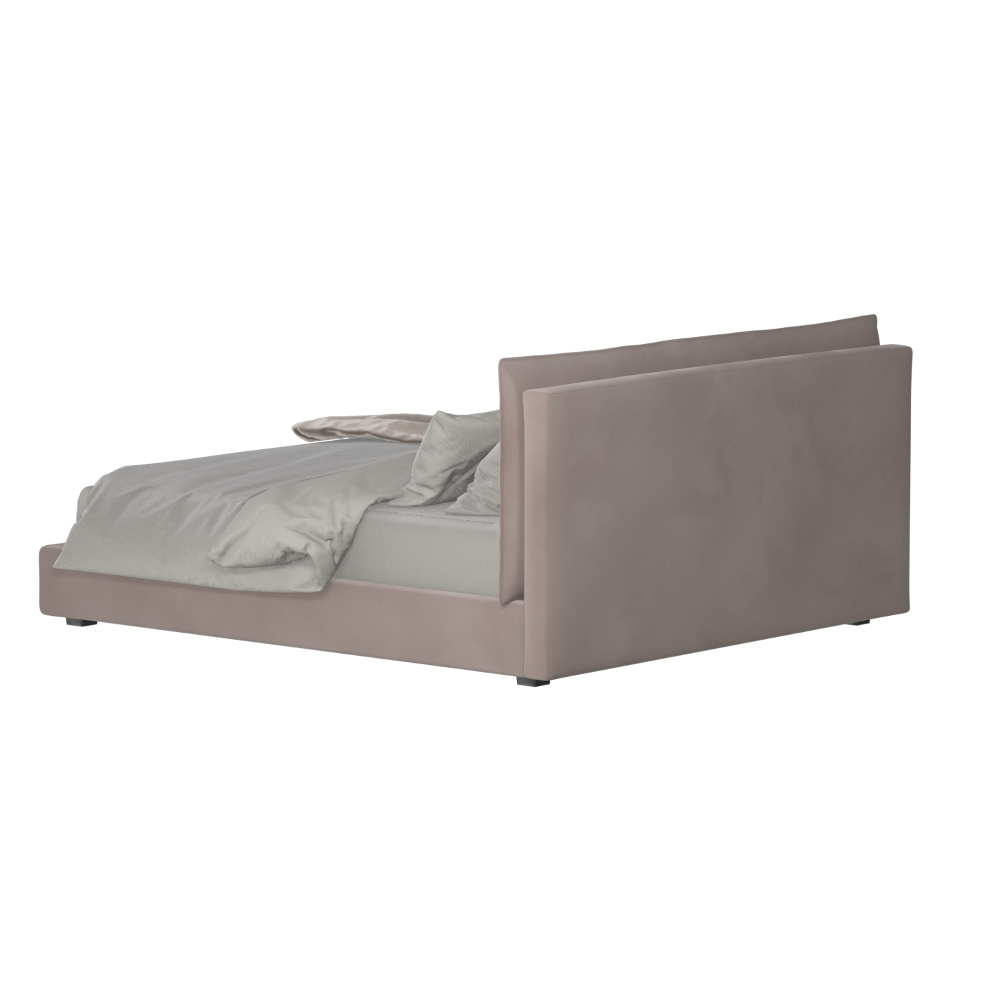 Thea Upholstered Double Bed with Clean Headboard