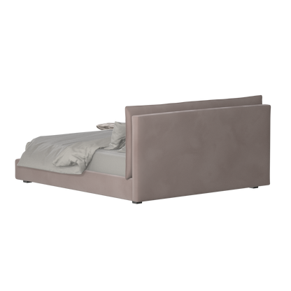 Thea Upholstered Double Bed with Clean Headboard