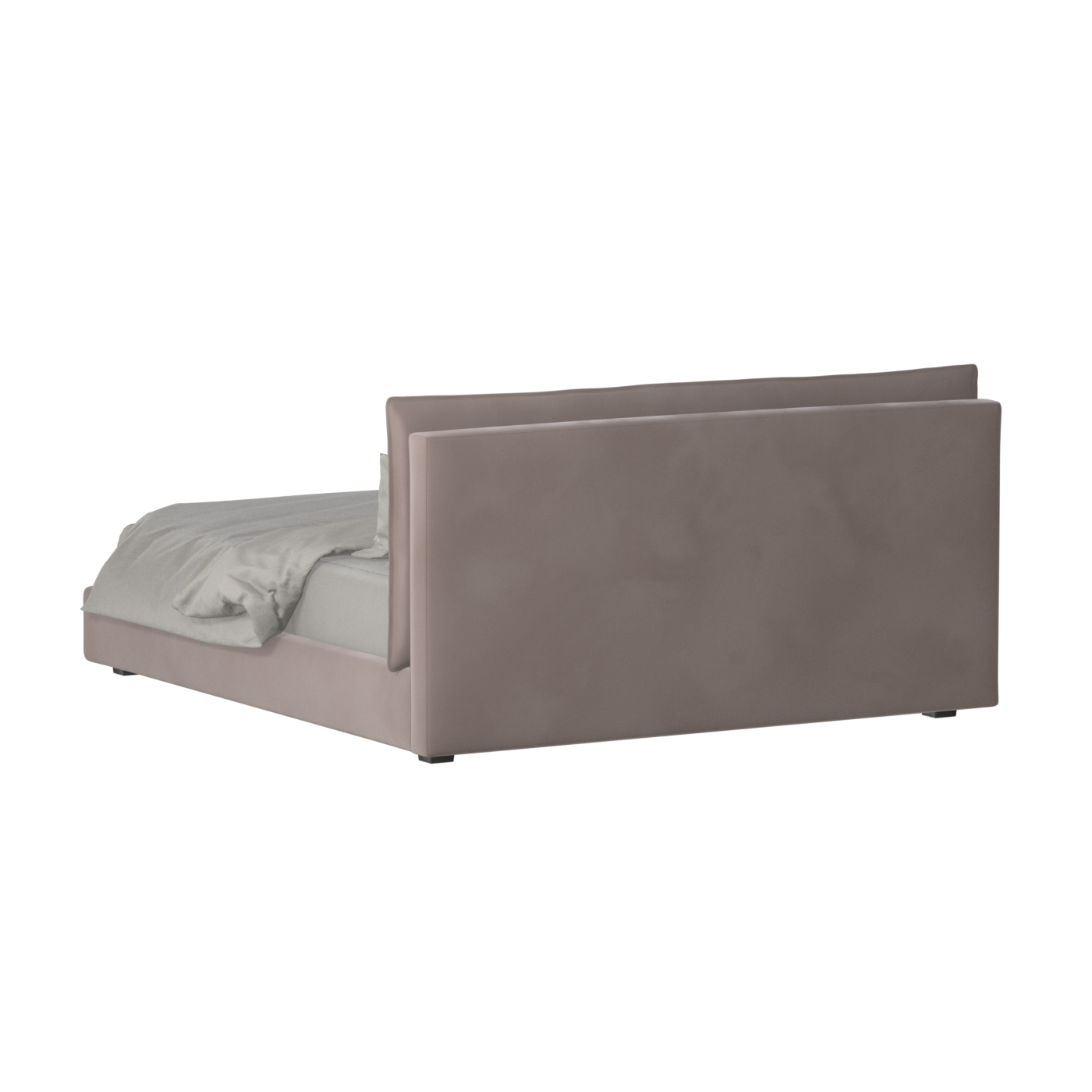 Thea Upholstered Double Bed with Clean Headboard