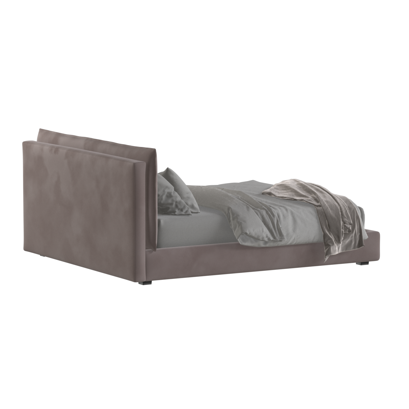 Thea Upholstered Double Bed with Clean Headboard