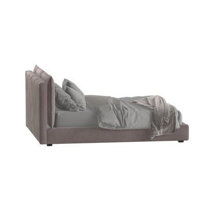 Thea Upholstered Double Bed with Clean Headboard