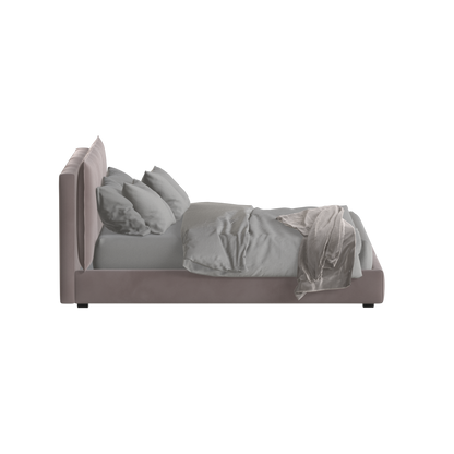 Thea Upholstered Double Bed with Clean Headboard