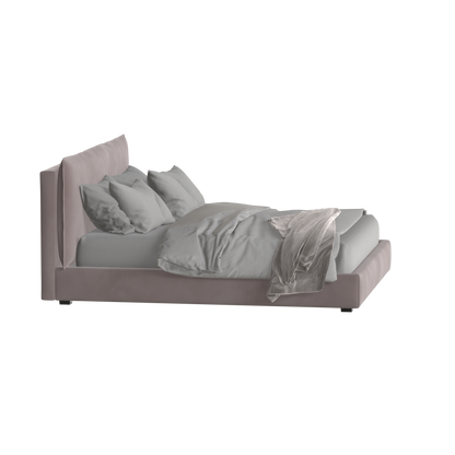 Thea Upholstered Double Bed with Clean Headboard