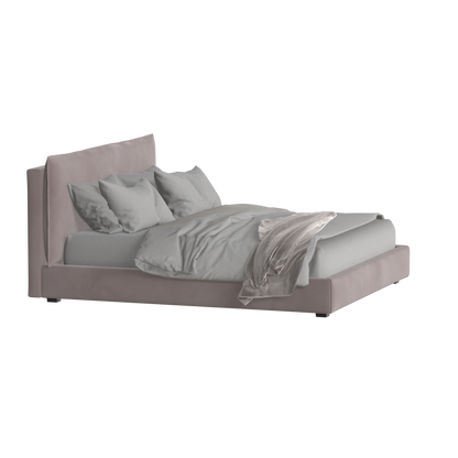 Thea Upholstered Double Bed with Clean Headboard