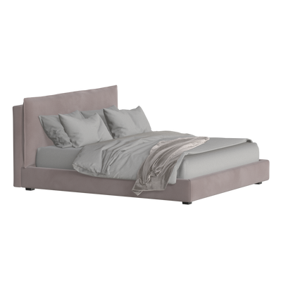 Thea Upholstered Double Bed with Clean Headboard