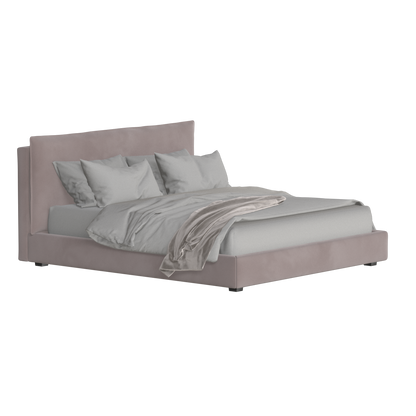 Thea Upholstered Double Bed with Clean Headboard