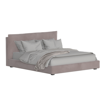 Thea Upholstered Double Bed with Clean Headboard