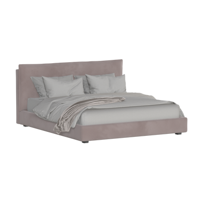 Thea Upholstered Double Bed with Clean Headboard
