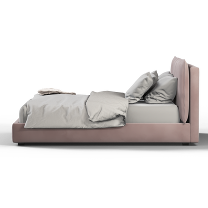 Thea Upholstered Double Bed with Clean Headboard