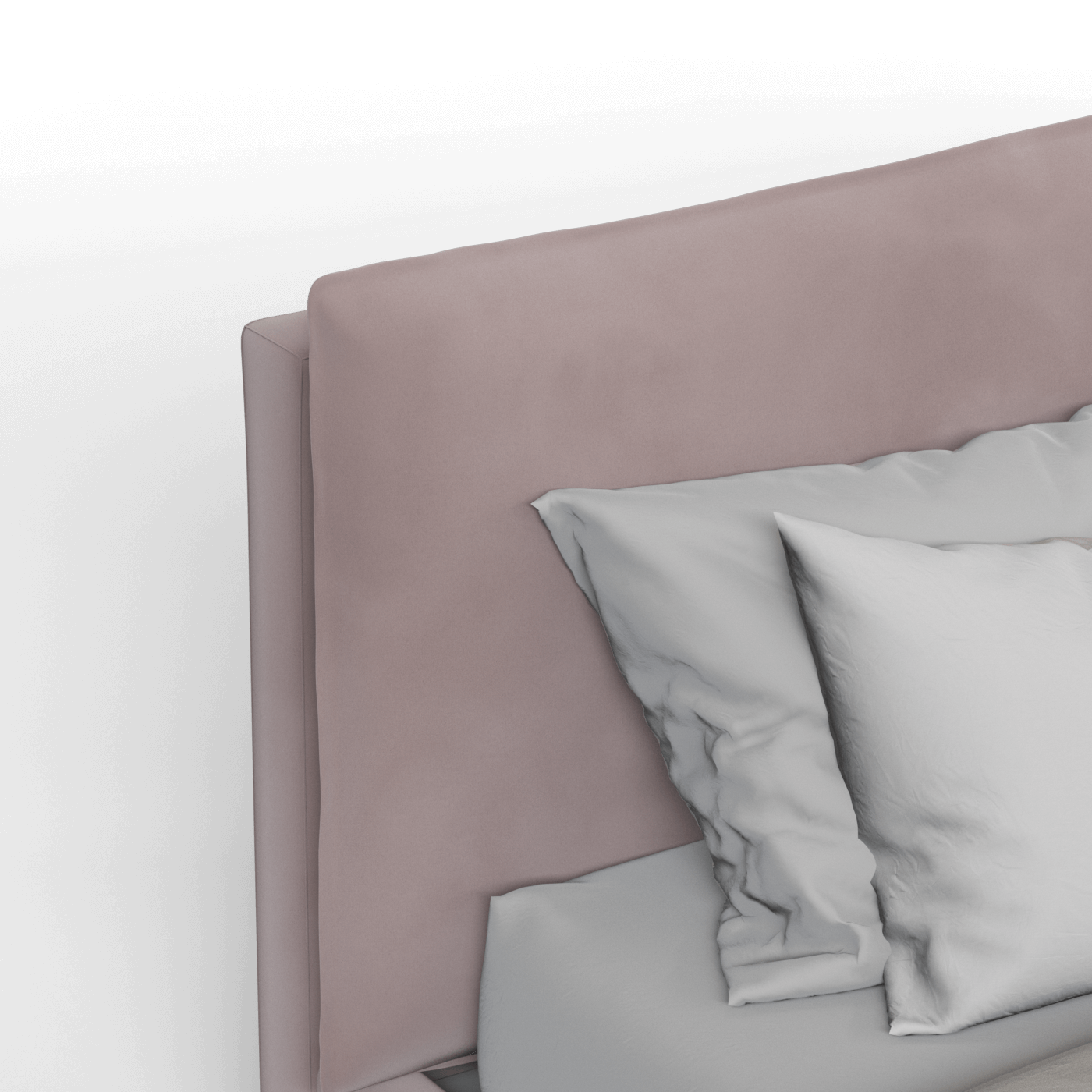 Thea Upholstered Double Bed with Clean Headboard