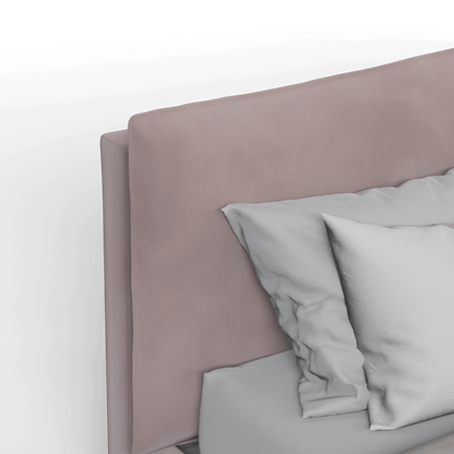 Thea Upholstered Double Bed with Clean Headboard