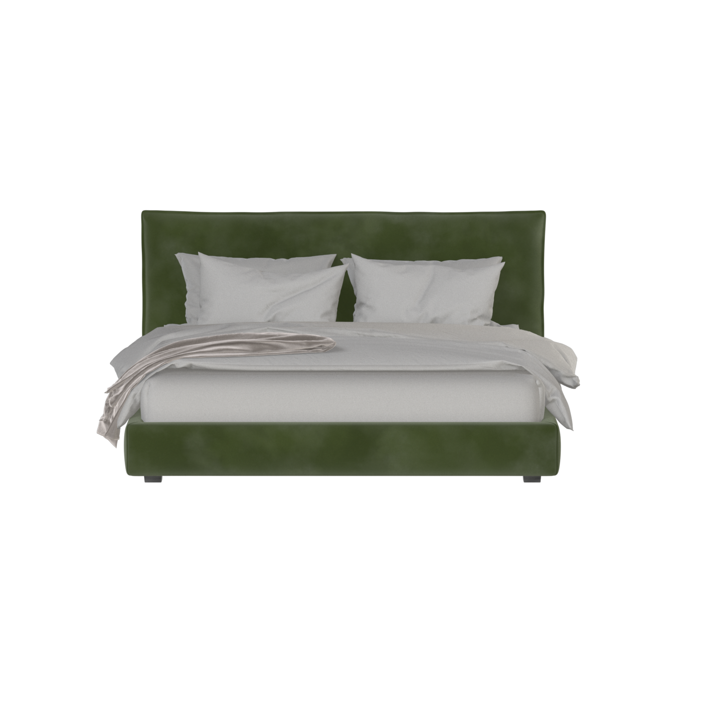 Thea Upholstered Double Bed with Clean Headboard