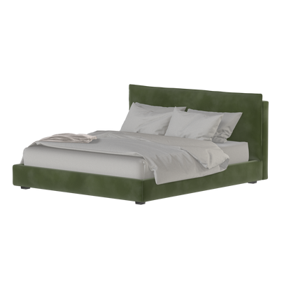 Thea Upholstered Double Bed with Clean Headboard
