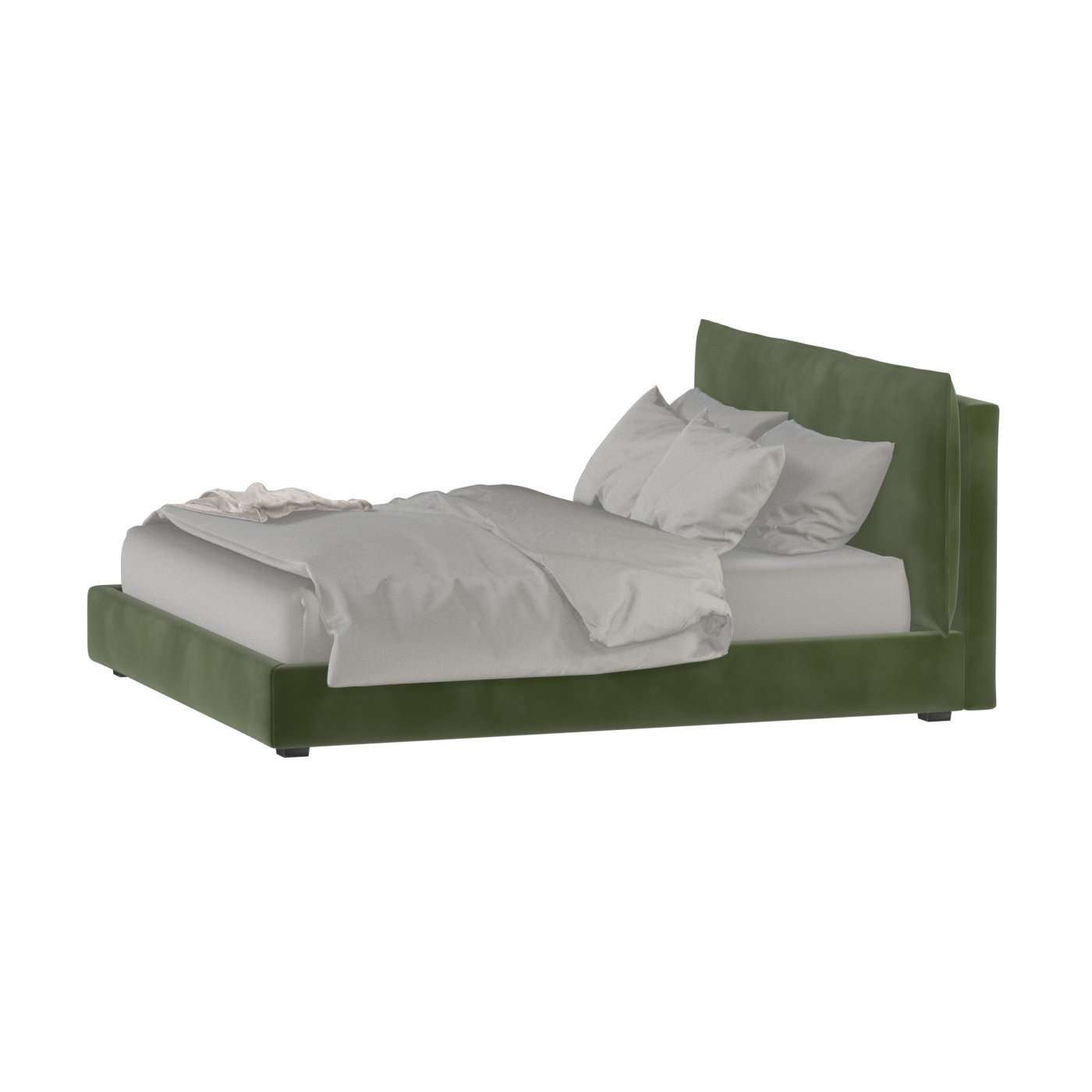Thea Upholstered Double Bed with Clean Headboard