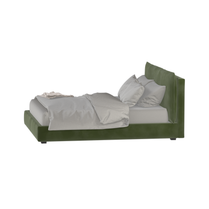 Thea Upholstered Double Bed with Clean Headboard