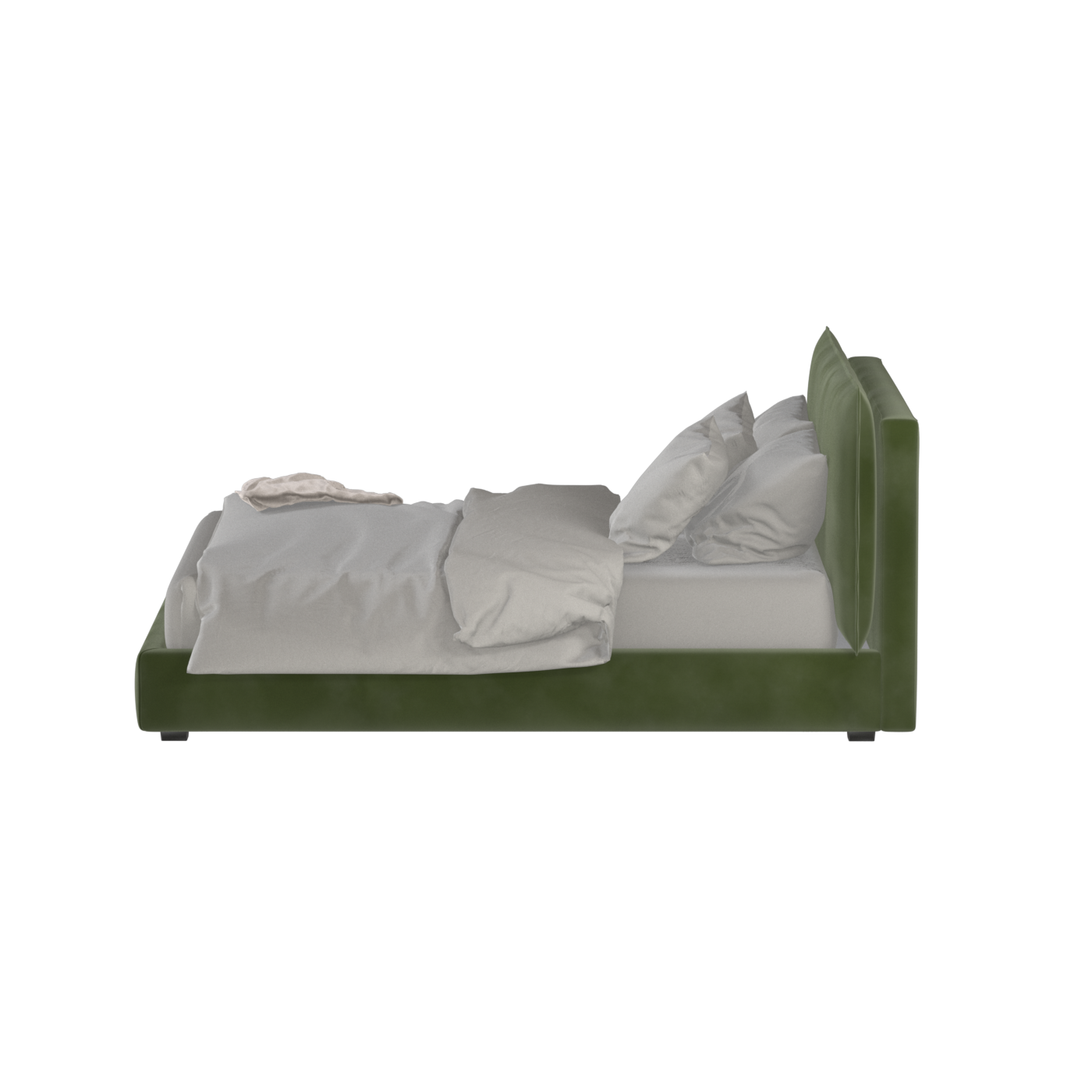 Thea Upholstered Double Bed with Clean Headboard