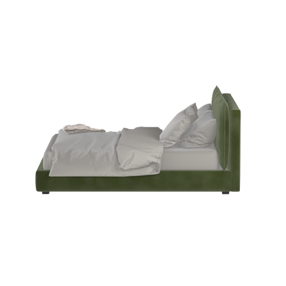 Thea Upholstered Double Bed with Clean Headboard