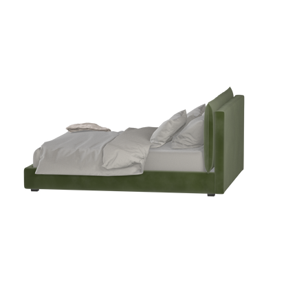 Thea Upholstered Double Bed with Clean Headboard