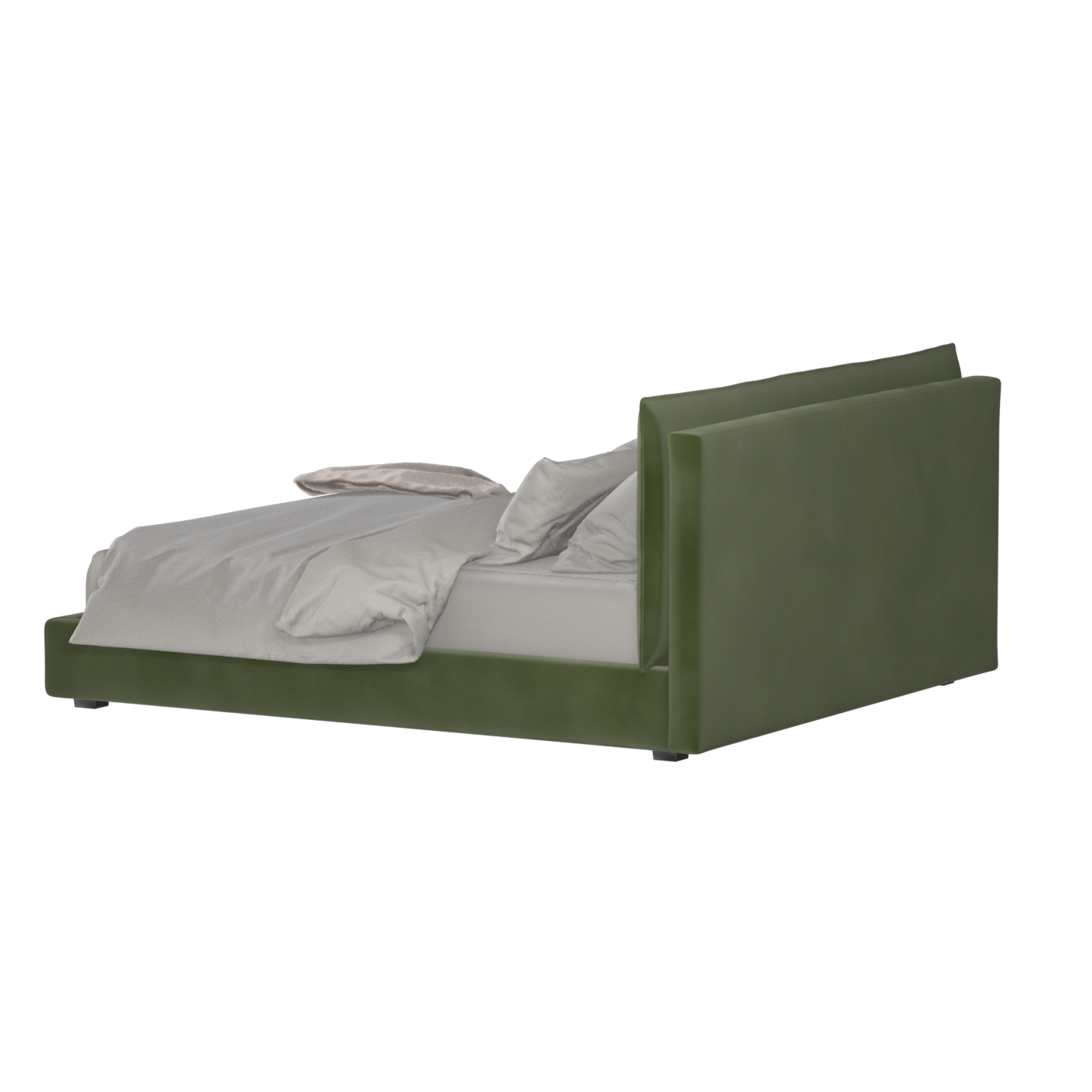 Thea Upholstered Double Bed with Clean Headboard
