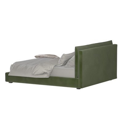Thea Upholstered Double Bed with Clean Headboard