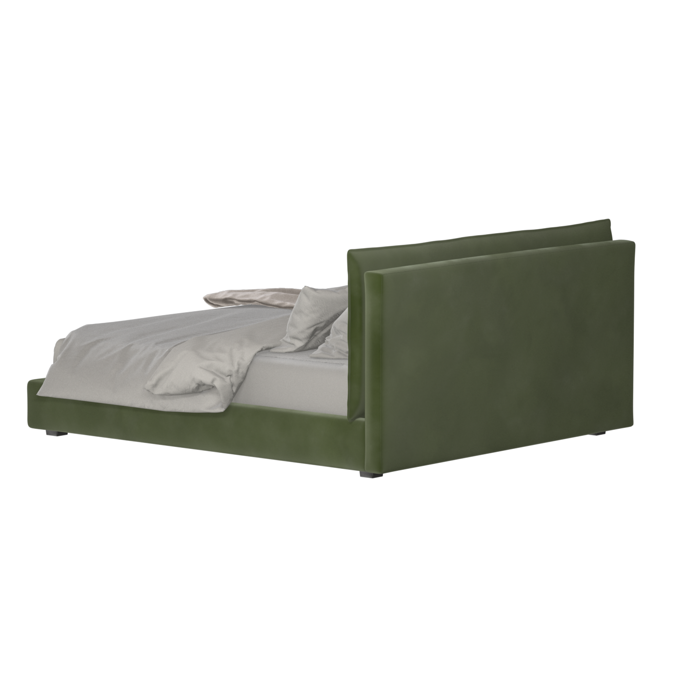 Thea Upholstered Double Bed with Clean Headboard