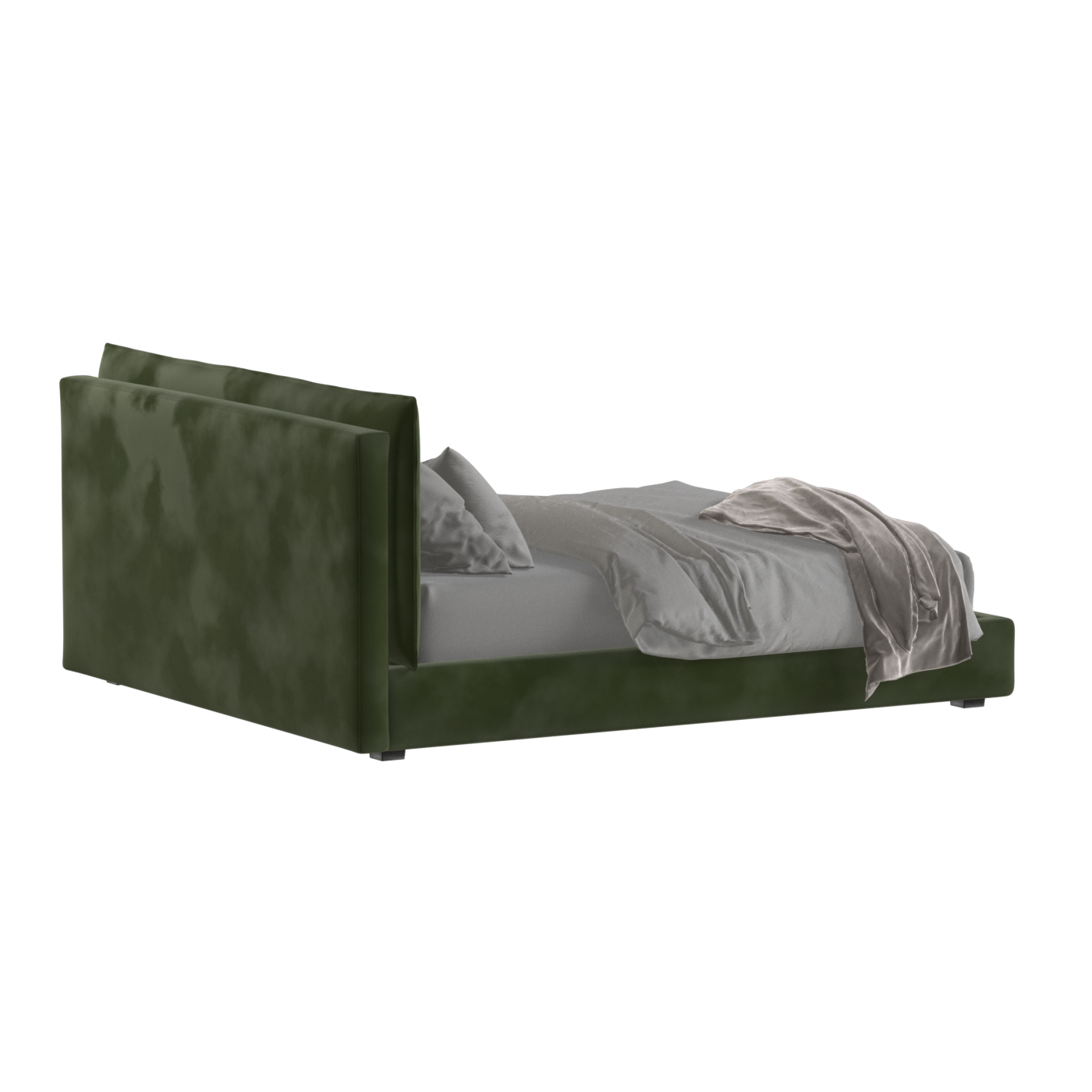 Thea Upholstered Double Bed with Clean Headboard